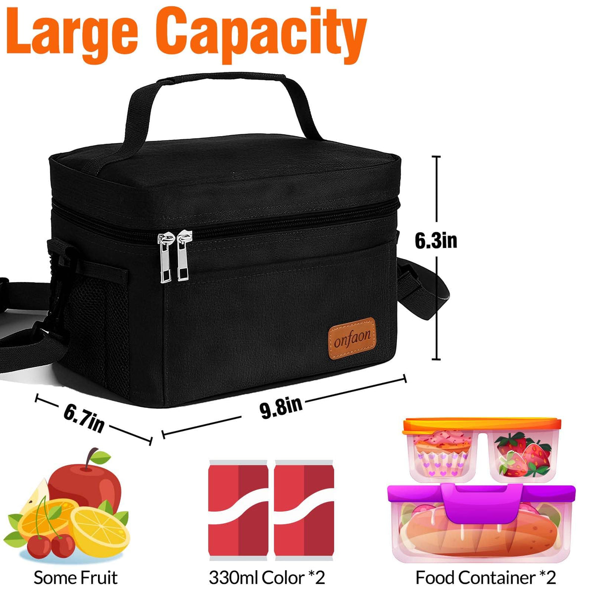 ONFAON multipurpose bag doubles as lunch and makeup bag.