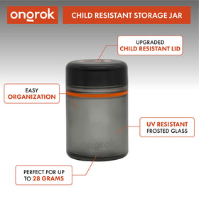 ONGROK jar showing airtight seal keeps aromas locked in