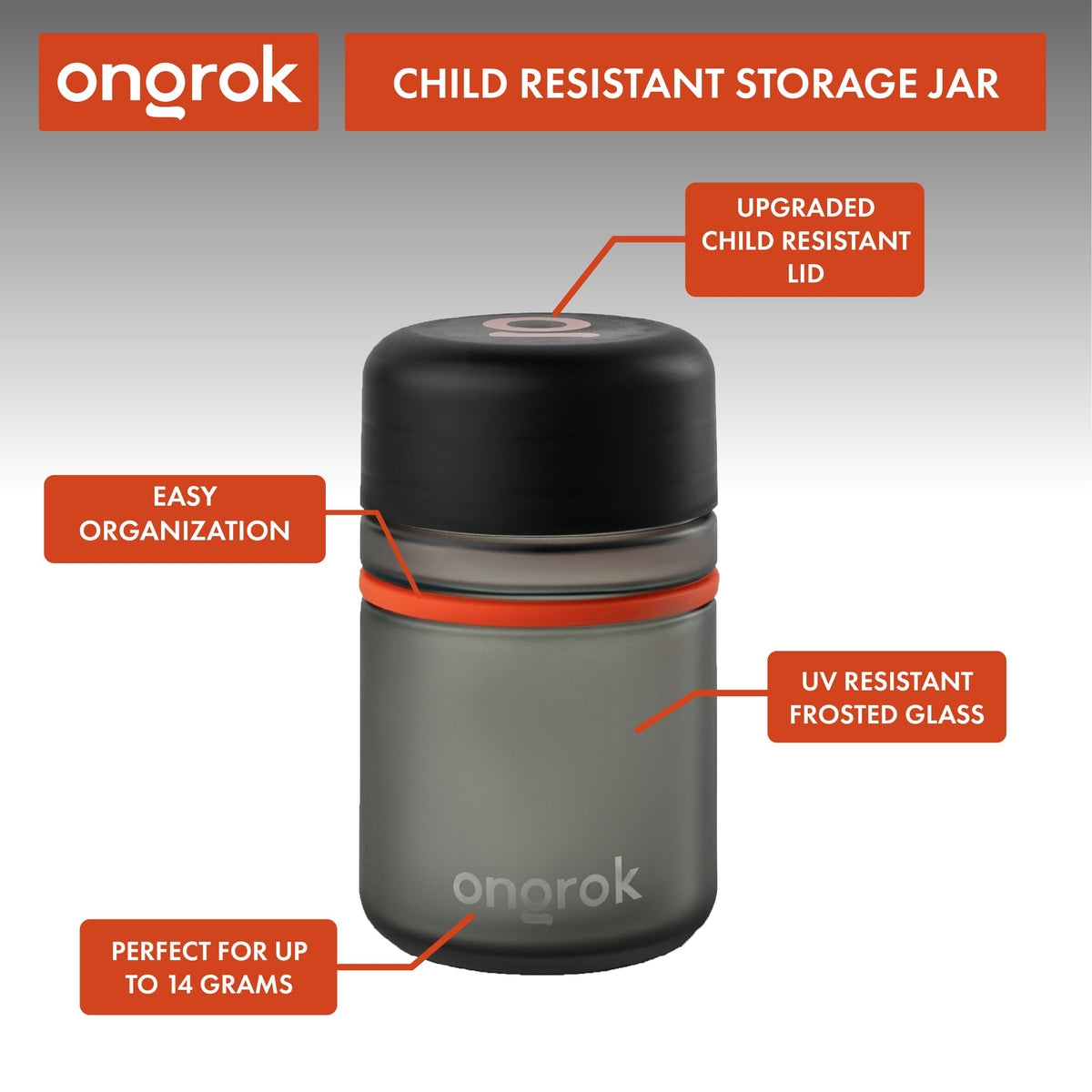 ONGROK jar with color-coded rings for easy pantry organization