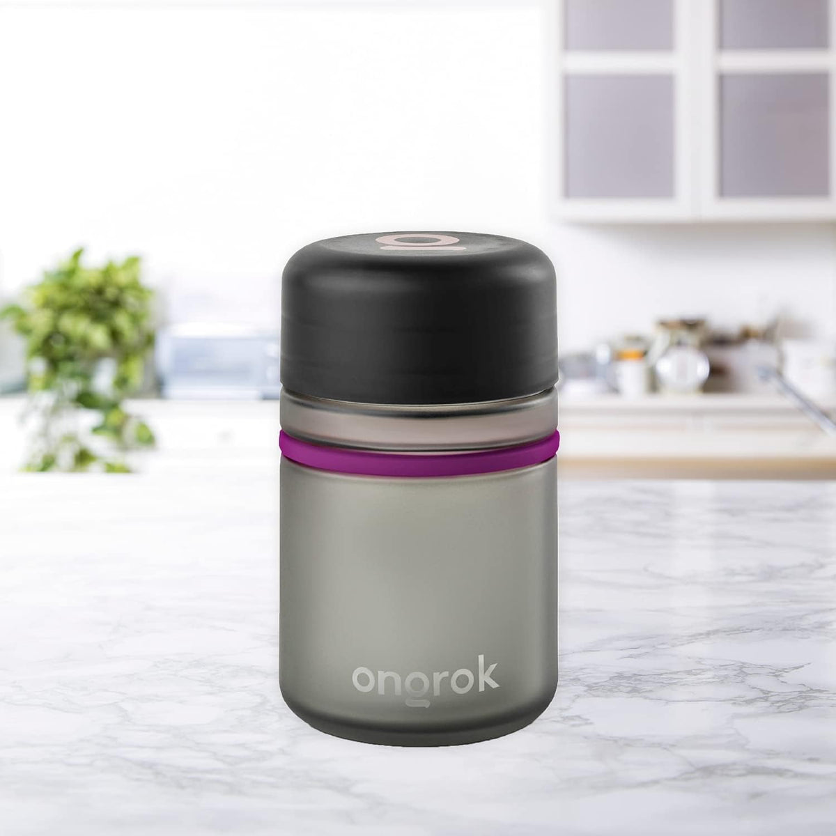 ONGROK stackable jars shown on a shelf for tidy pantry