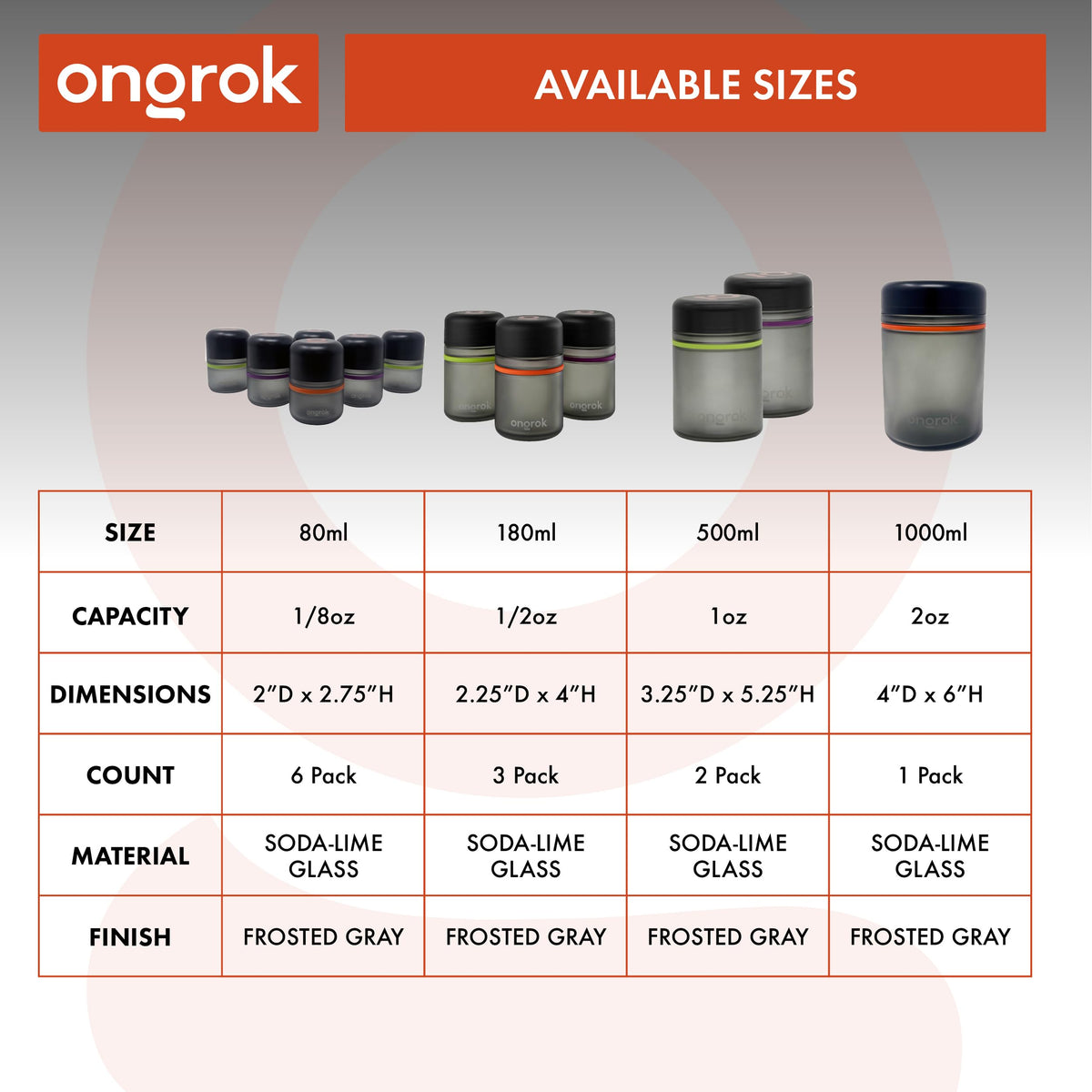 ONGROK compact jars fit neatly in drawers and cupboards