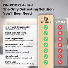 ONIXCORE aluminum construction defrosting tray durable and reliable