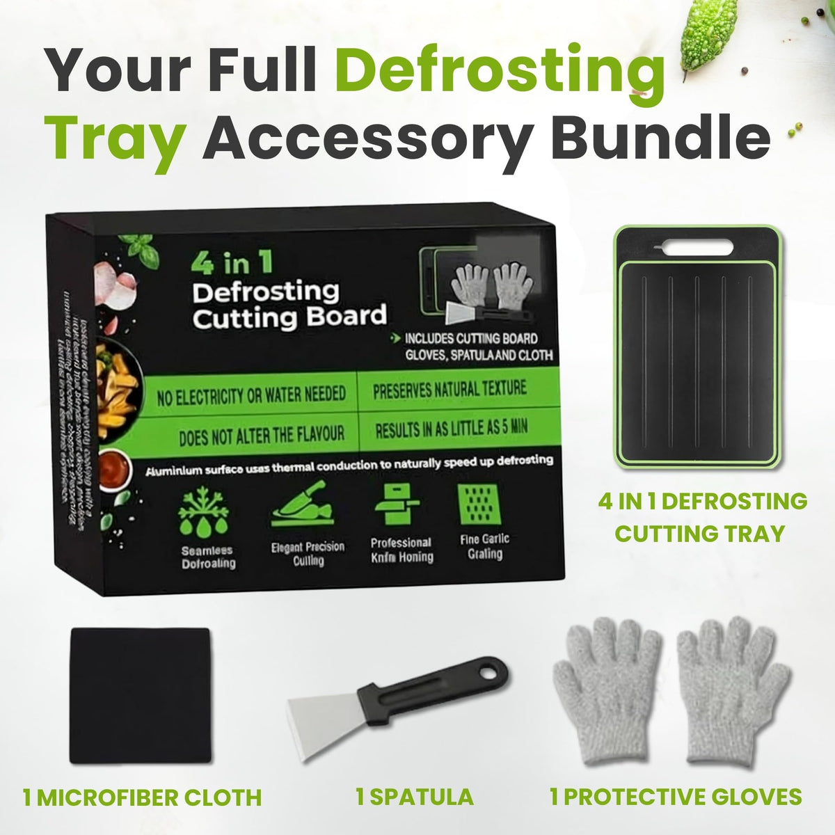 ONIXCORE defrosting tray easy-clean mat aids after prep