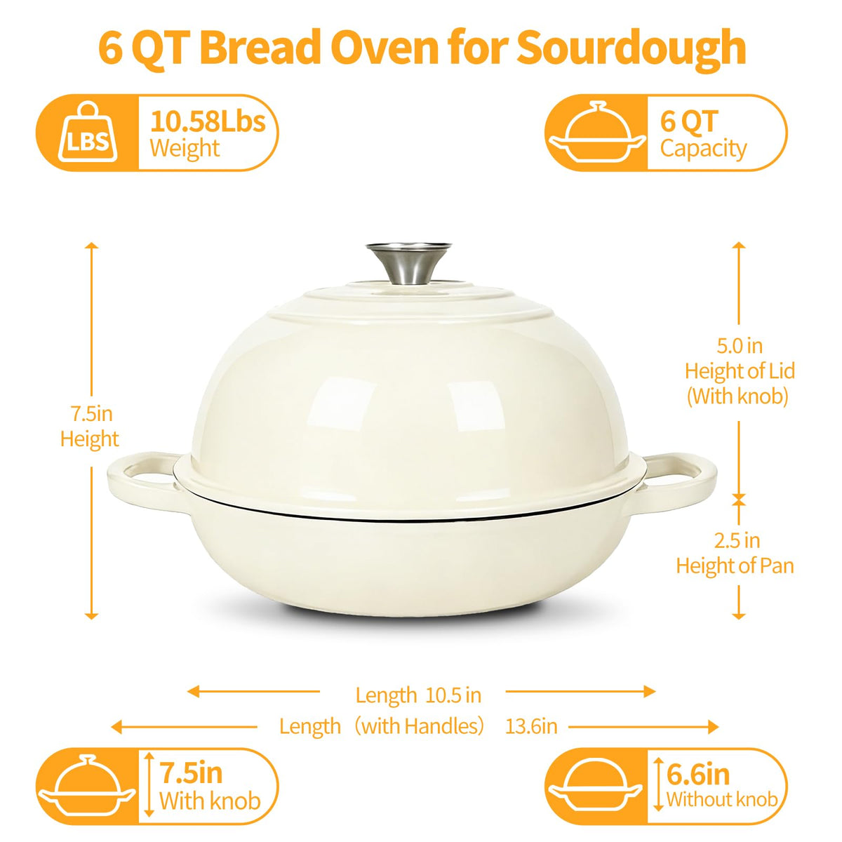 ONKO Dutch Oven exterior-enamel highlights vibrant color and stylish kitchen centerpiece
