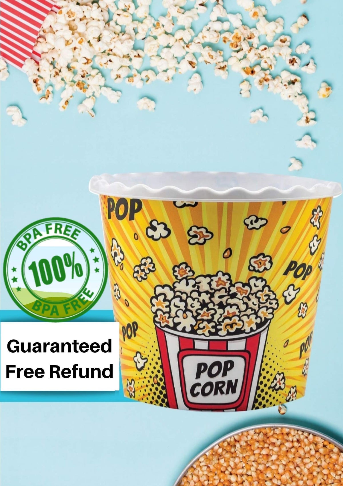 ONONEXPRESS modern-popcorn-boxes four-pack, convenient reusable snack containers.