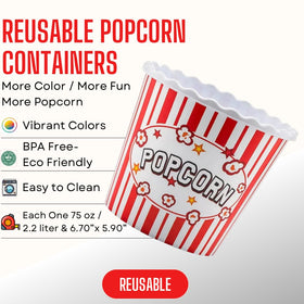 ONONEXPRESS popcorn boxes red white, vibrant snack containers for parties.