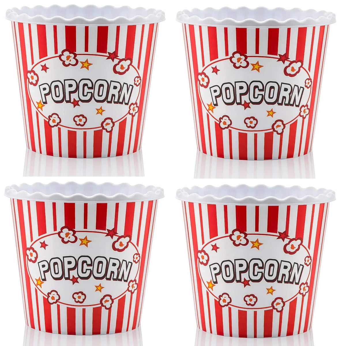 ONONEXPRESS red and white popcorn box set for family movie night