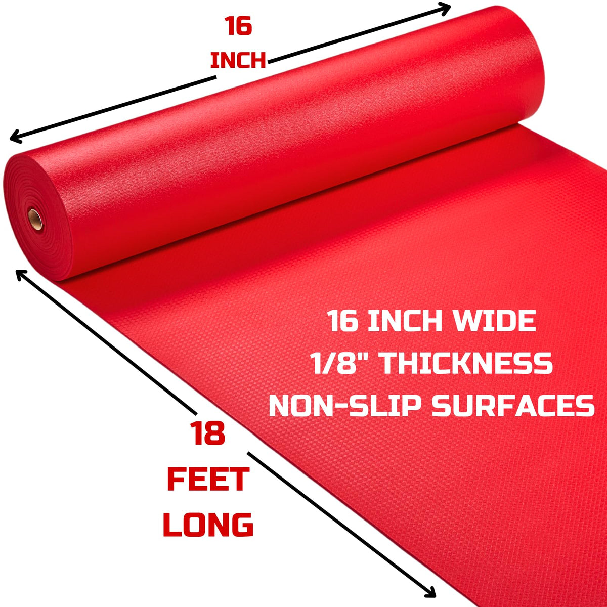 Onreva tool box liner anti-slip texture red keeps tools from shifting.