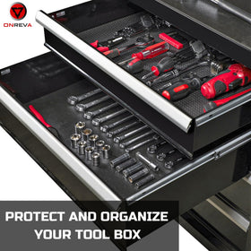ONREVA tool box liner drawer protection highlights anti-slip surface keeping tools organized