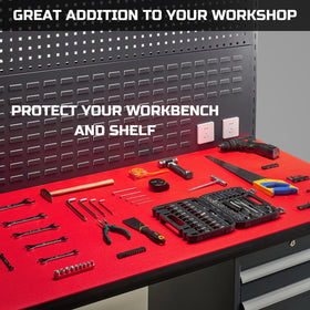 Onreva tool box liner in rolling chest setup red stabilizes tools.