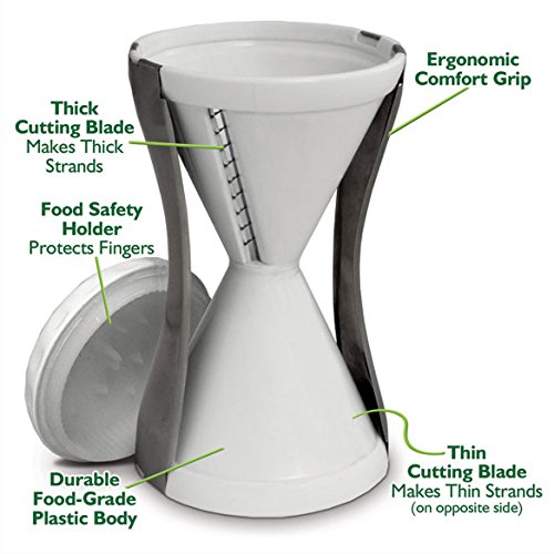 Ontel Veggetti thin-noodle blade for delicate veggie noodles