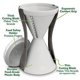 Ontel Veggetti thin-noodle blade for delicate veggie noodles