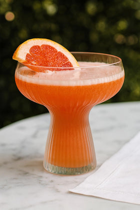 Oojami Lunara shatterproof glasses are safe for poolside outdoor events.