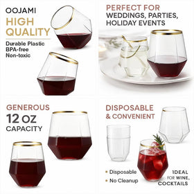 Oojami Multi-Purpose 12oz Cups for cocktails and desserts.