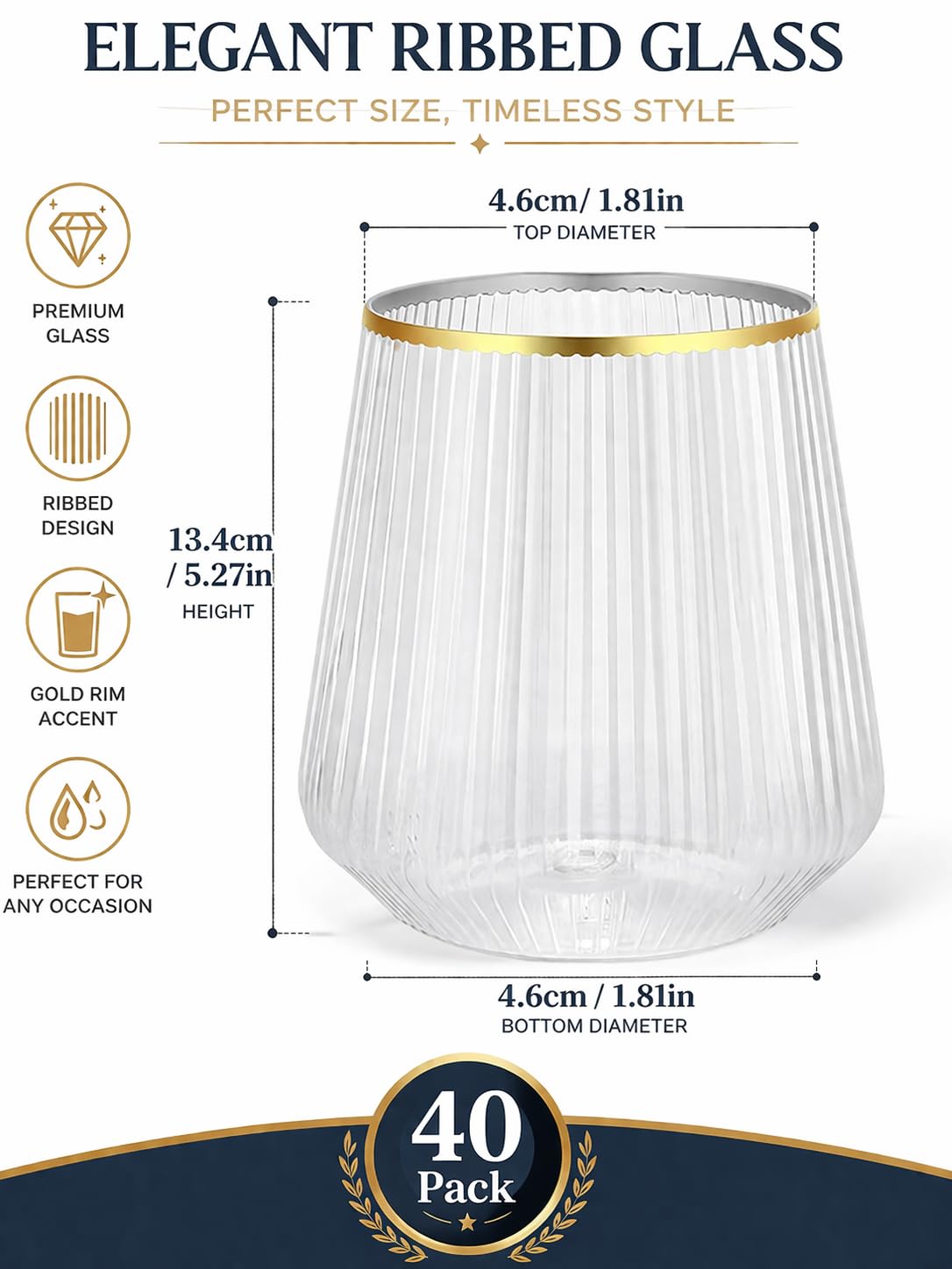 Oojami stemless glasses ideal for indoor and outdoor celebrations.