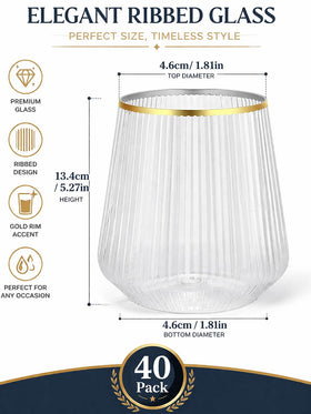 Oojami stemless glasses ideal for indoor and outdoor celebrations.