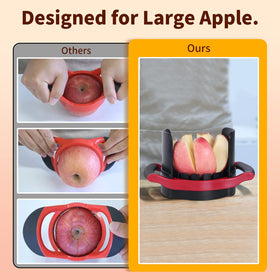OOKUU Apple Slicer embedded blade base ensures full-through cutting for clean wedges