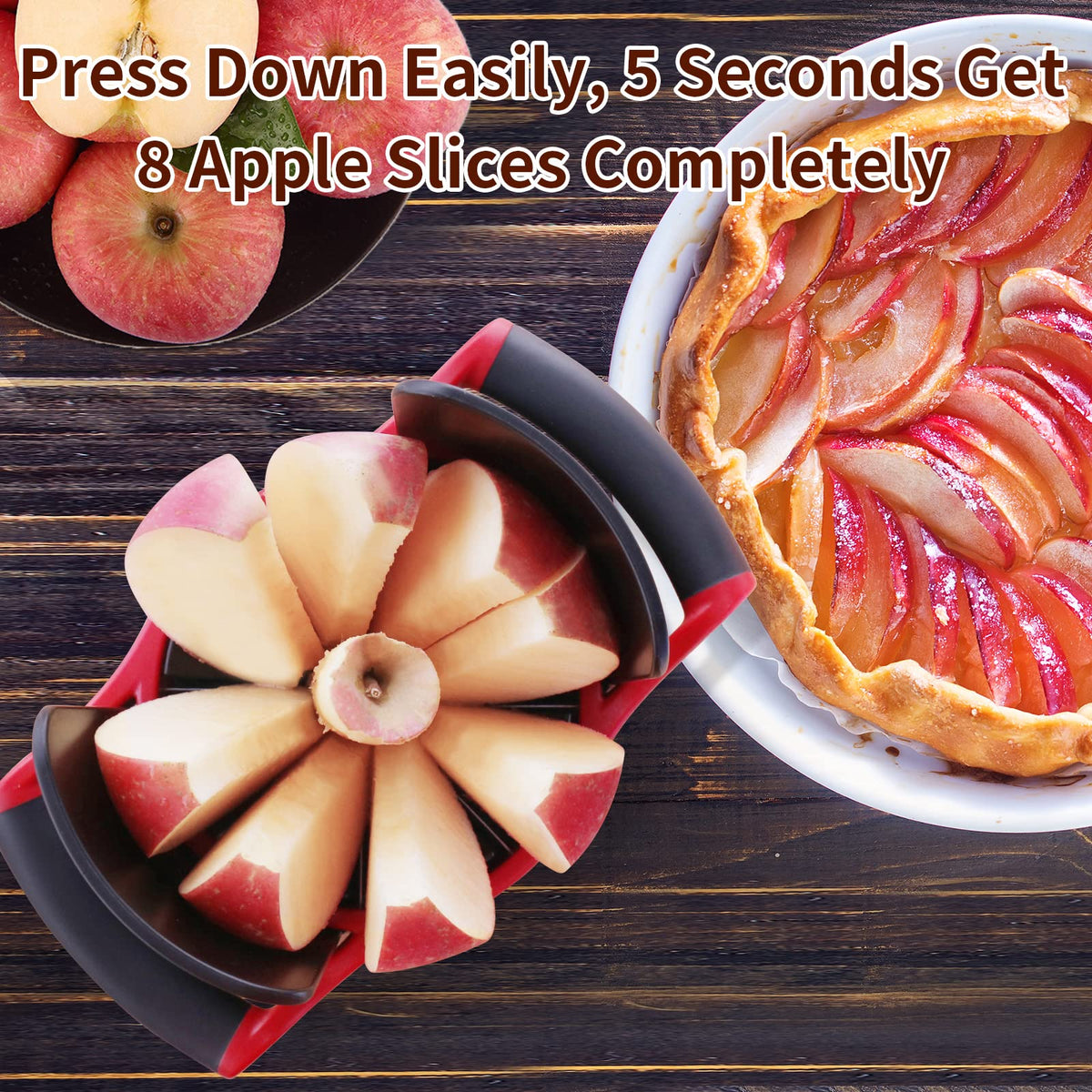 OOKUU Apple wedges for baking and plating with uniform portions