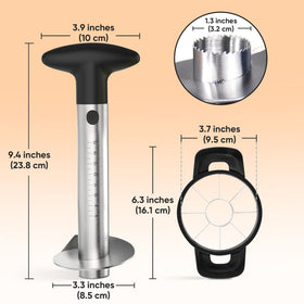OOKUU pineapple corer core remover creates uniform cores.