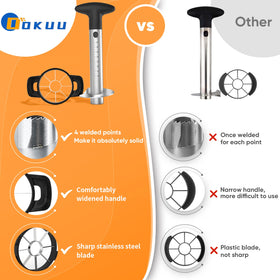 OOKUU pineapple corer detachable cleaning design cleans quickly after use.