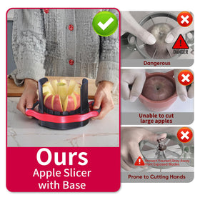 OOKUU safe-base design stabilizes fruit for precise cuts.