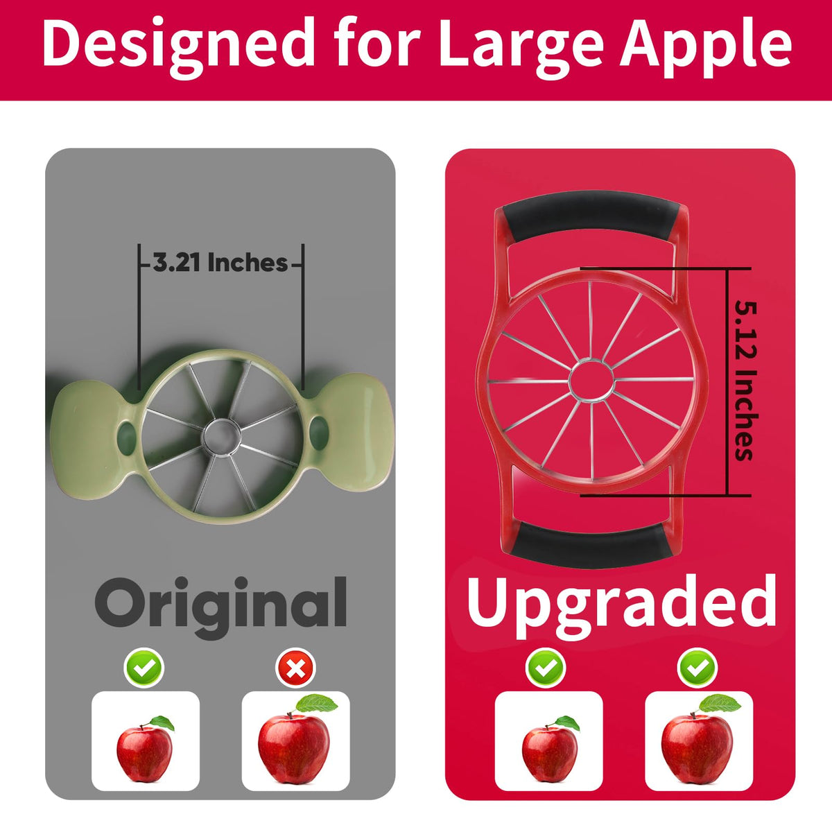 OOKUU stainless steel blade provides long-lasting sharpness for fruits.