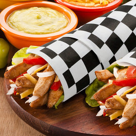 Oomcu serving-basket liner paper lines plates neatly for meals.