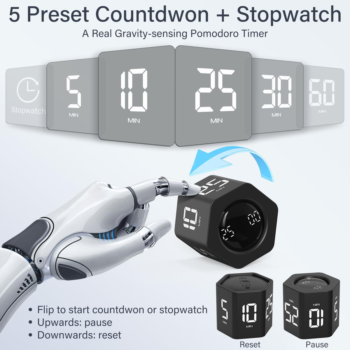 OORAII rotating timer set to 25 minutes for productive study.