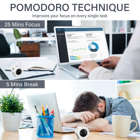 OORAII hexagon design timer in action, stylish desk accessory for focus.