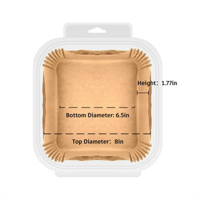 OOTDAY 100-pack air fryer liners for quick cleanup and mess-free frying.