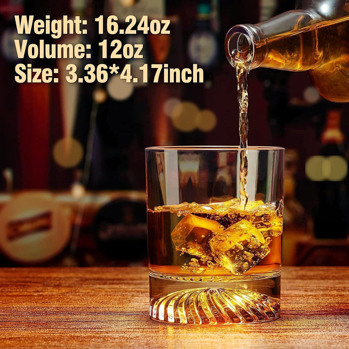 OPAYLY old-fashioned glass weight demonstrates sturdy, premium feel in hand