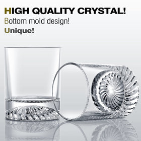 OPAYLY old-fashioned mold pattern design adds vintage charm to each glass.