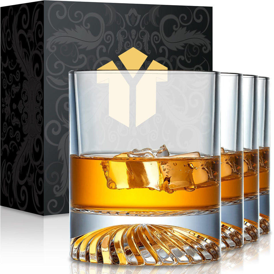 OPAYLY whiskey-glasses-set-4 with 12oz capacity for elegant at-home pours.