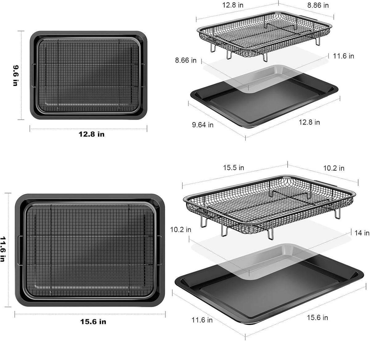 OPENICE large air fryer tray demonstrates drips-catching design for easier cleanup