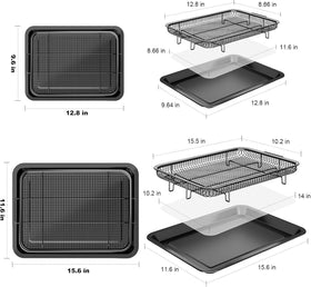 OPENICE large air fryer tray demonstrates drips-catching design for easier cleanup
