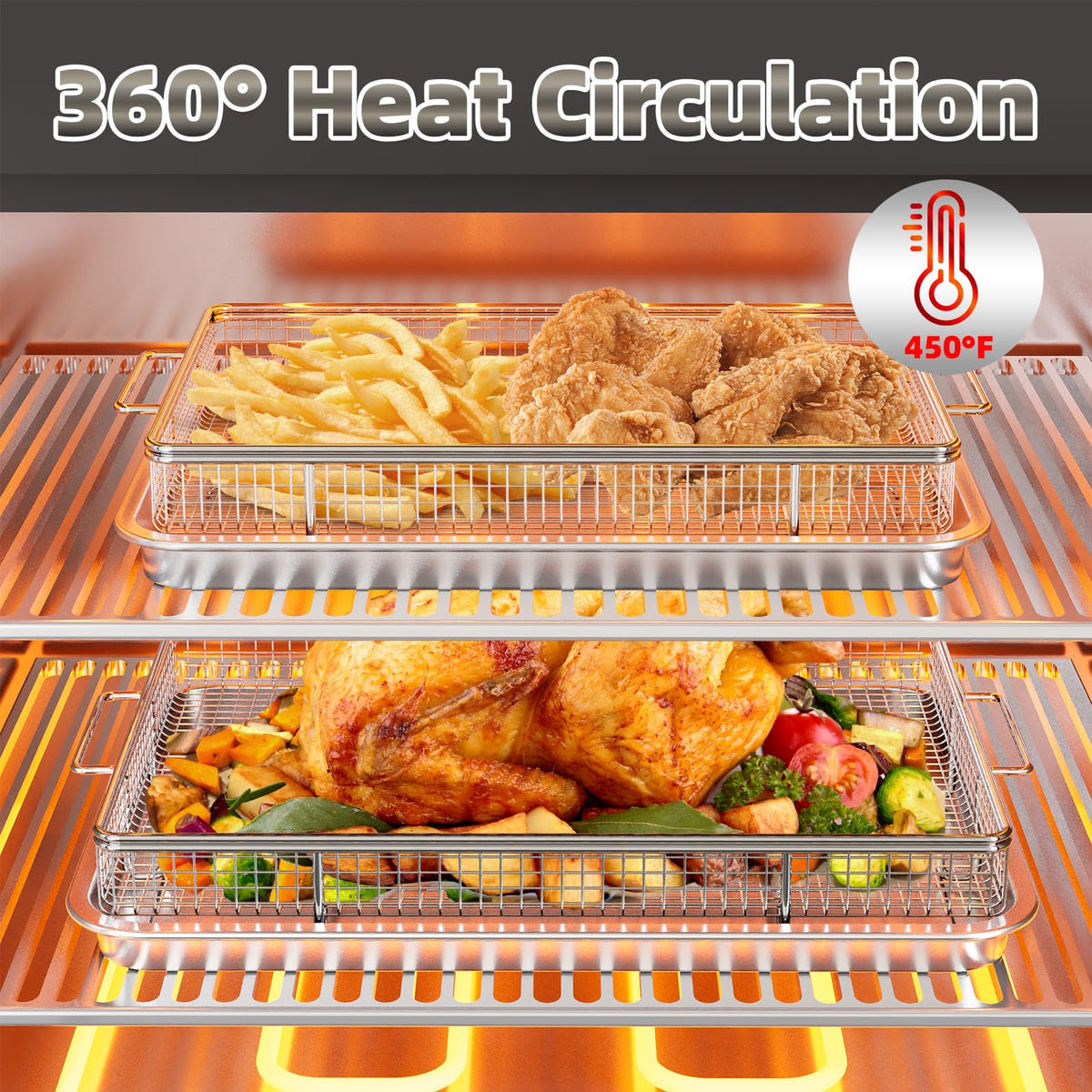 OPENICE magnetic cheat sheet included for quick, precise oven cooking guidance