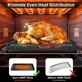 OPENICE oil drip tray under basket keeps oven cleaner with less mess