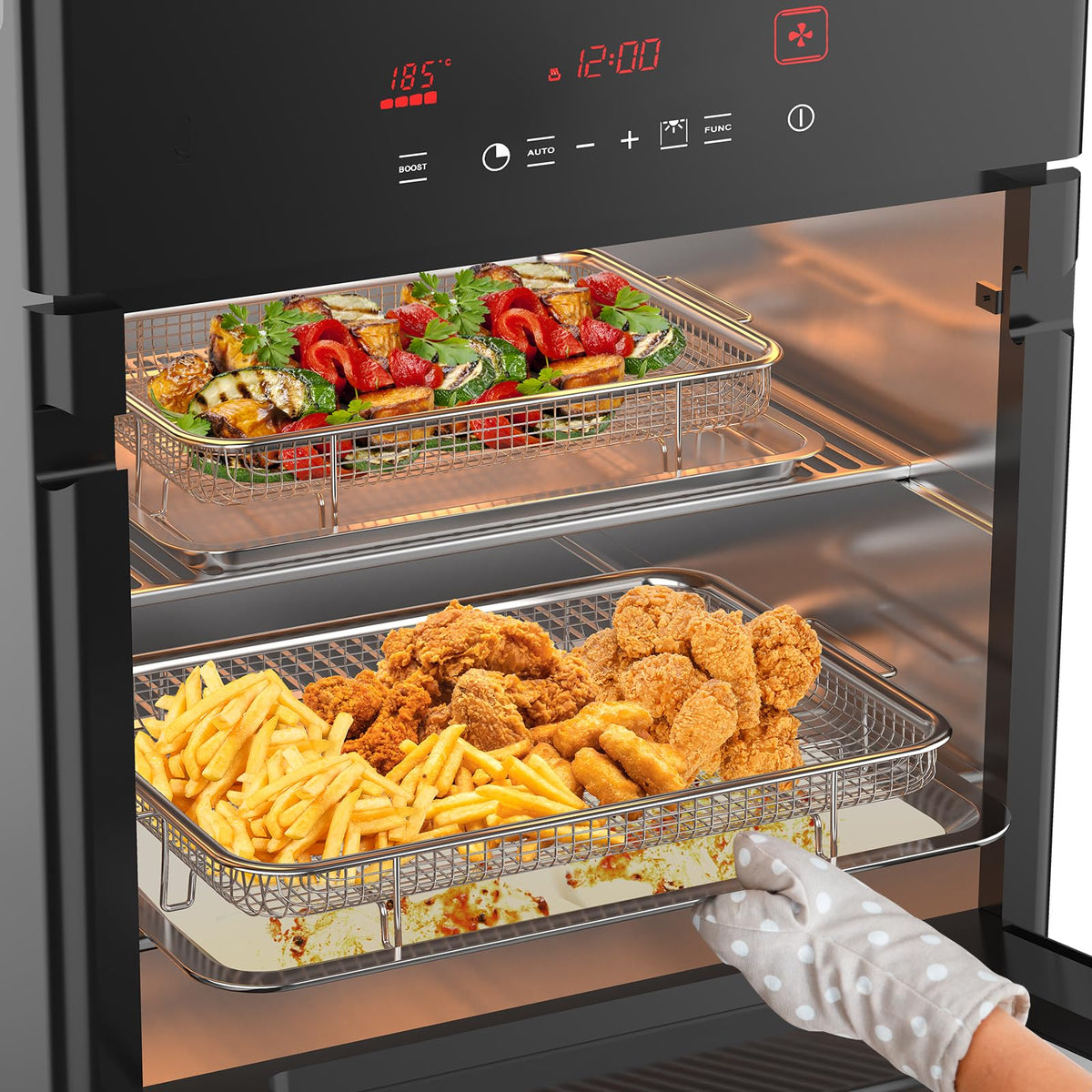OPENICE parchment papers keep food from sticking and simplify cleanup.