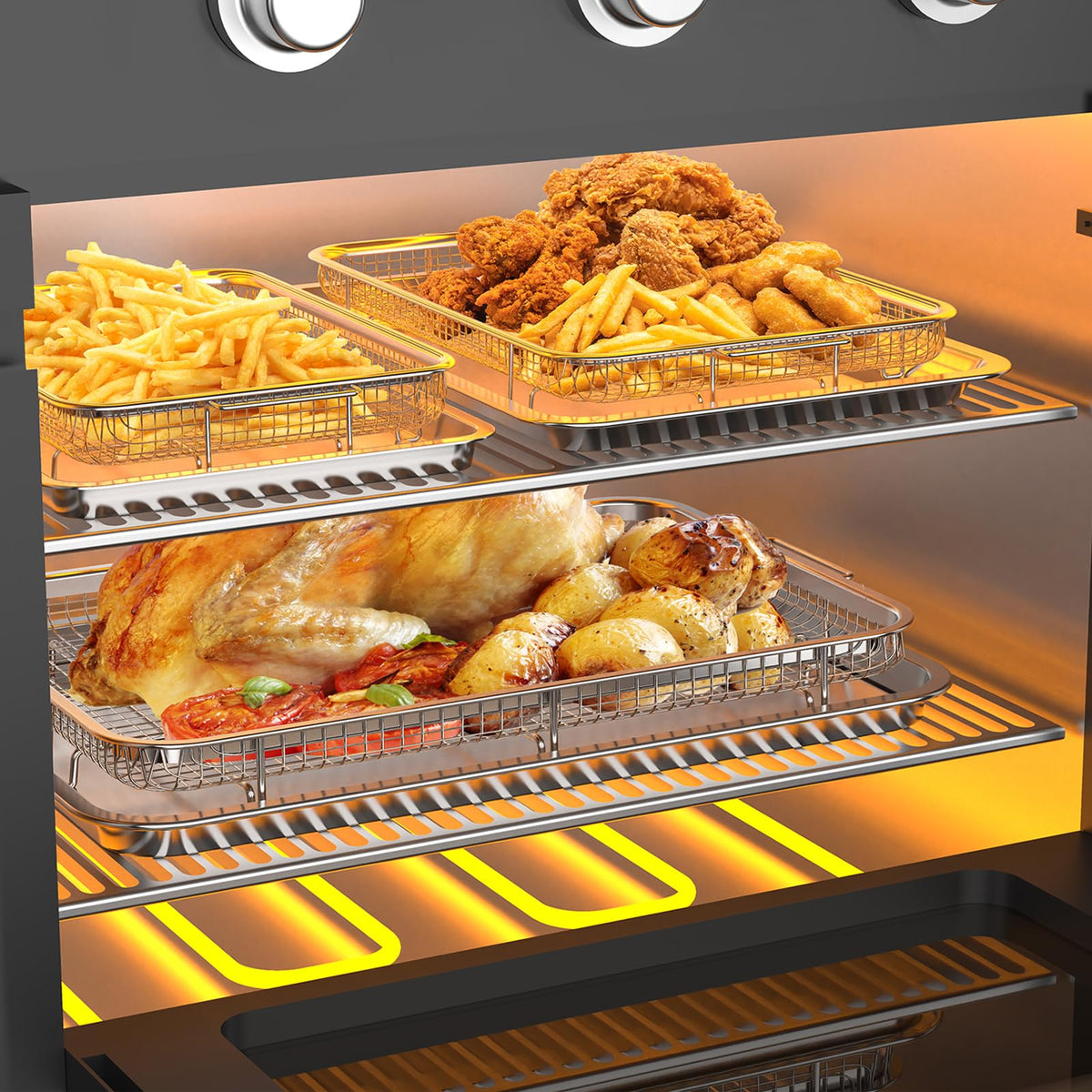 OPENICE stainless steel, non-stick pans ensure easy food release.