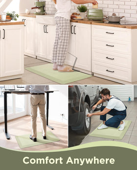 Ophanie mat with durable foam-core that withstands daily wear.