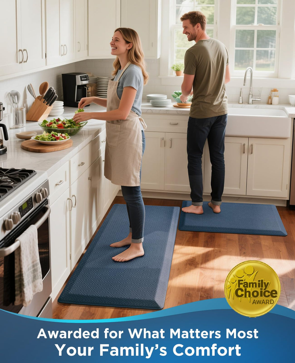 Ophanie ergonomic design supports standing tasks at desks or counters.