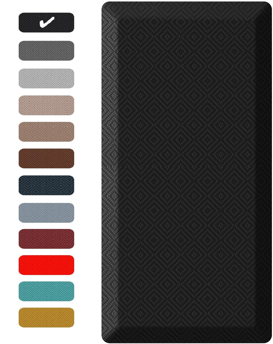 Ophanie kitchen mat 0.75-inch thick offers lasting comfort underfoot during cooking.