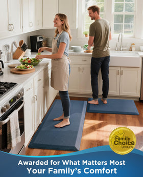 Ophanie Kitchen Mat 20x60 size fits standard kitchen spaces for standing tasks.