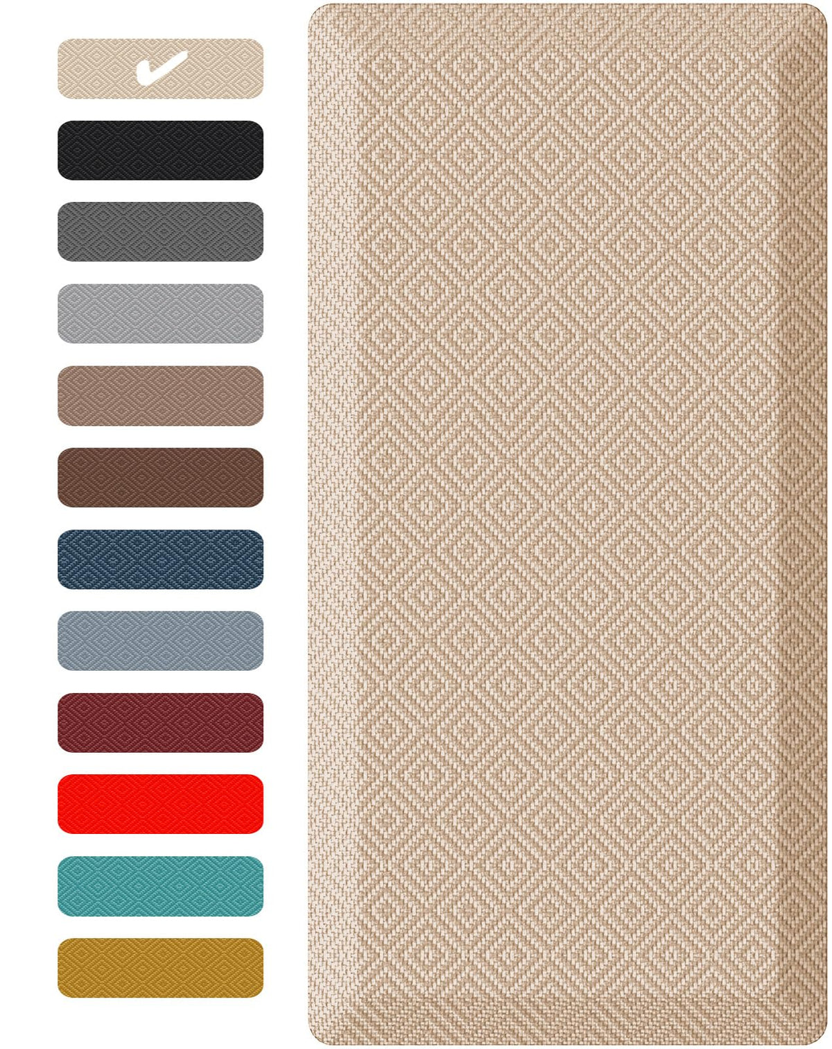 Ophanie Kitchen Mat anti-fatigue foam provides plush comfort for long cooking sessions.