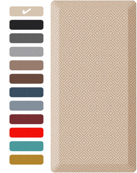Ophanie Kitchen Mat anti-fatigue foam provides plush comfort for long cooking sessions.
