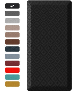 Ophanie anti-fatigue kitchen mat top view highlighting thick cushion and texture