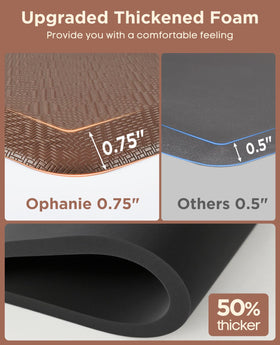 Ophanie Kitchen Mat ergonomic design supports better posture during standing tasks.