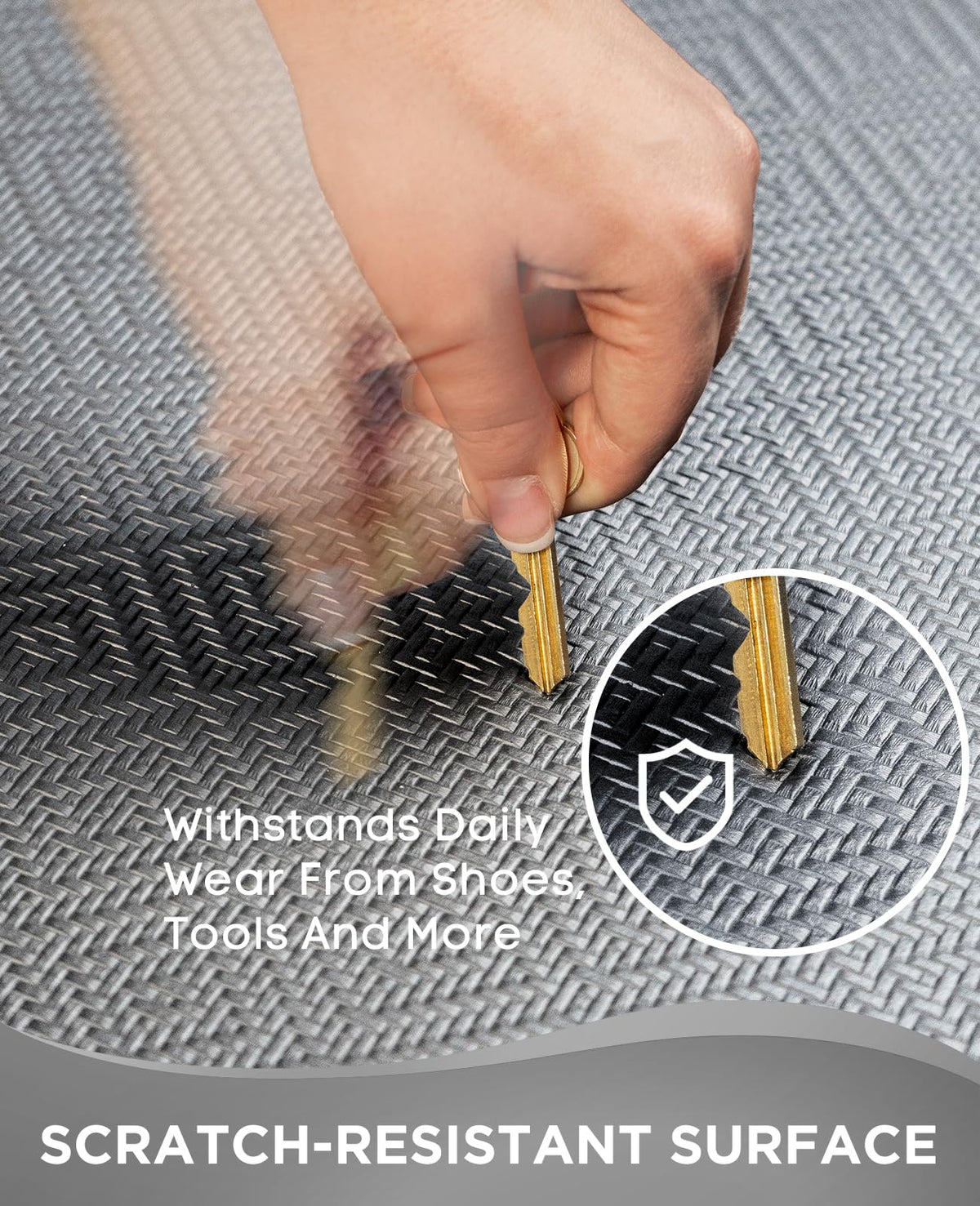 Ophanie kitchen mat flat-pack delivery ensures no curling and quick setup.
