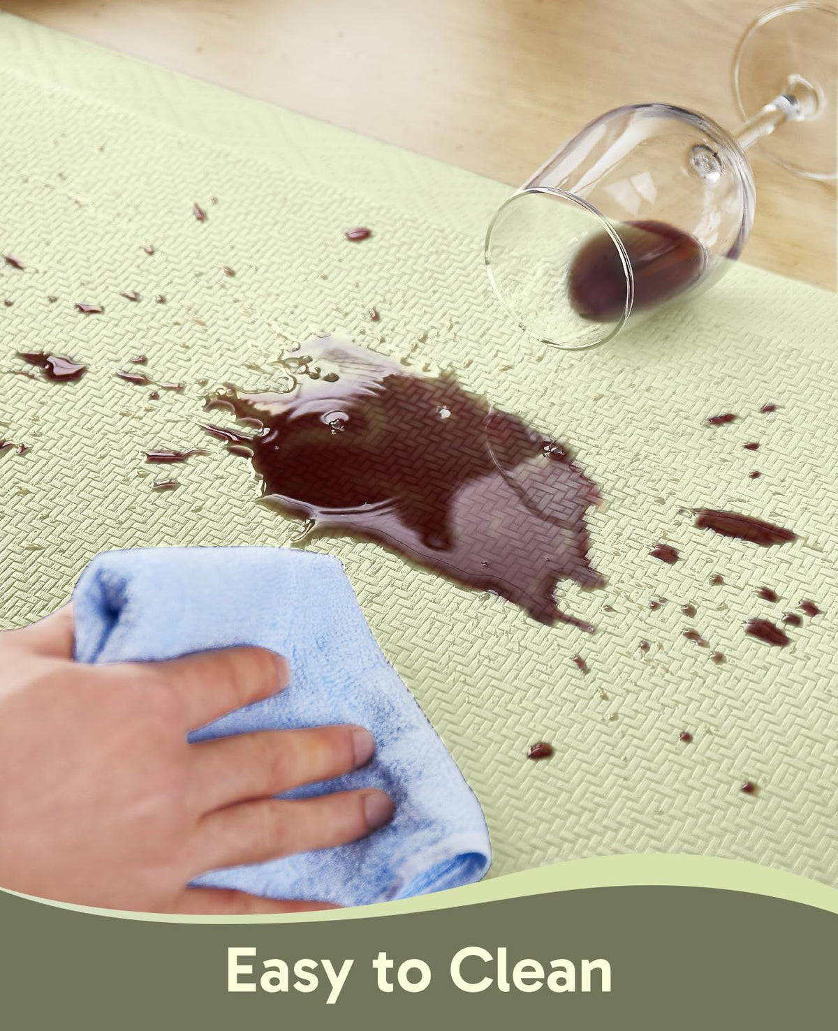 Ophanie kitchen mat flat-pack design arrives ready to use.