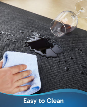Ophanie flat-packed mat arrives ready to use with no curling or creases.